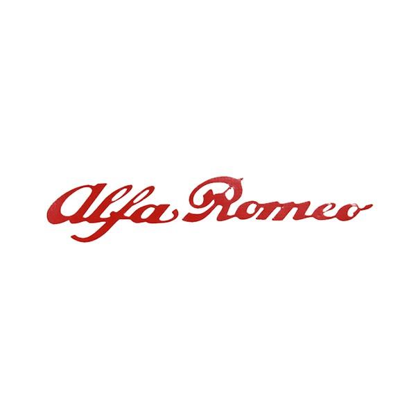 アルファロメオ（ALFA ROMEO） ロゴステッカー(50mm/レッド/切り文字