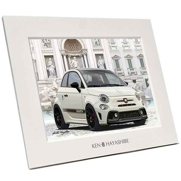 アバルト（ABARTH） 595 -シリーズ4-(ホワイト)イラストレーションby