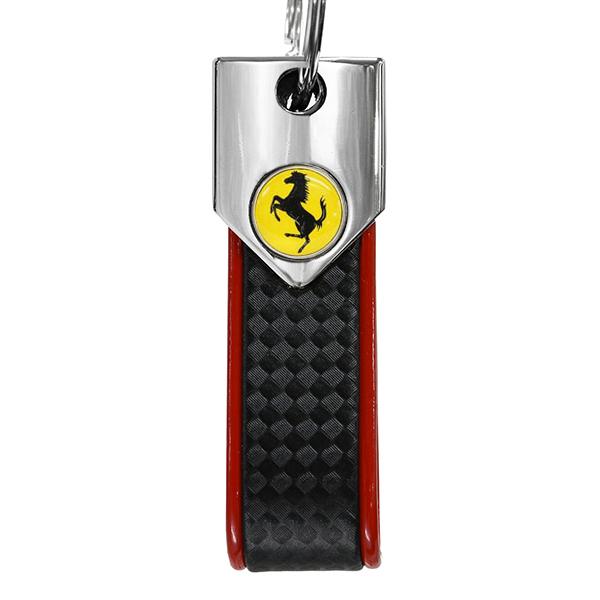 Ferrari（フェラーリ） 全4色 エンブレムキーリング(カーボンルック
