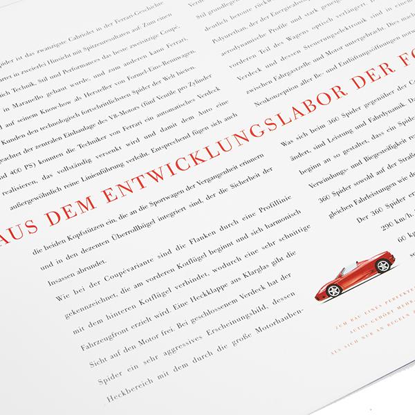 Ferrari（フェラーリ） 360モデナスパイダーオリジナルカタログ (2000