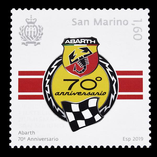 アバルト（ABARTH） 70周年記念切手シート(サンマリノ共和国発行