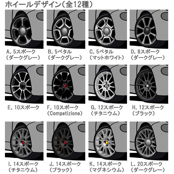 アバルト（ABARTH） 595(シリーズ4)セミオーダーイラストレーションby