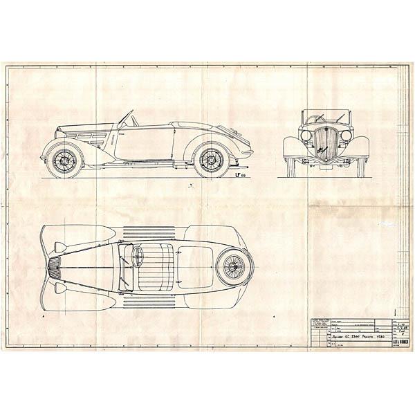 アルファロメオ（ALFA ROMEO） 6C 2300 Pescara Spider 1936完成予想図