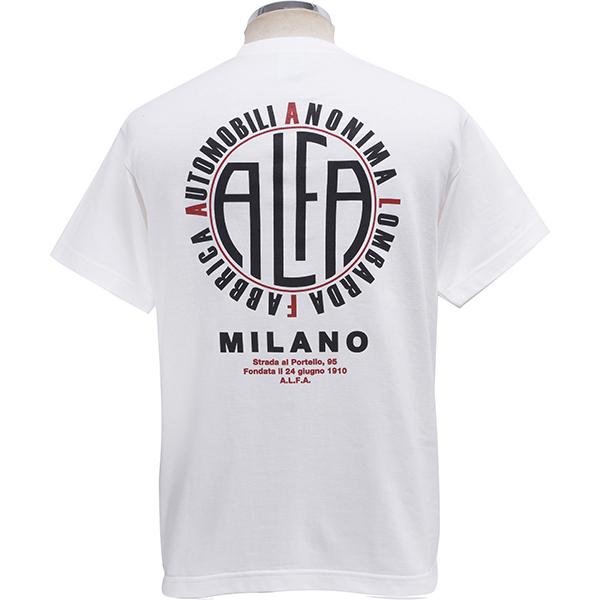 国内初の直営店 最新デザインの アルファロメオ A.L.F.A. MILANO Tシャツ ホワイト bluebarracudame.com bluebarracudame.com