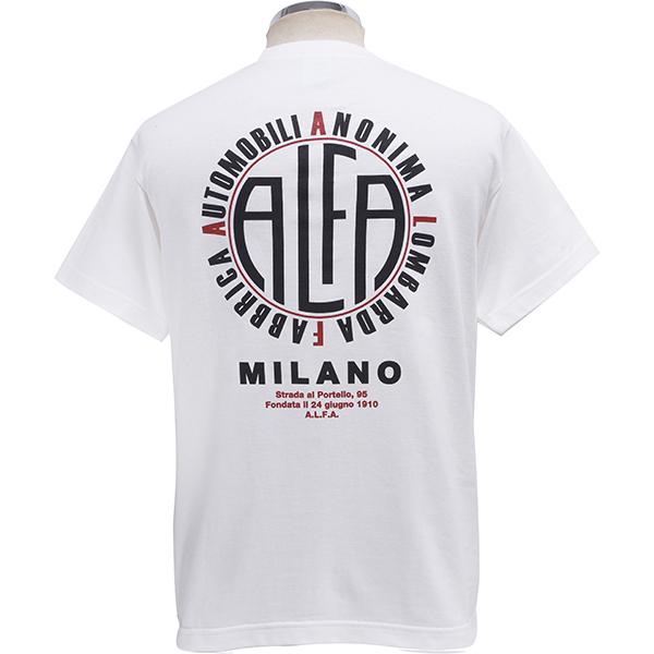 アルファロメオ（ALFA ROMEO） A.L.F.A. MILANO Tシャツ(ホワイト