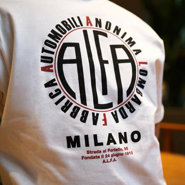 アルファロメオ A.L.F.A. MILANO Tシャツ(ホワイト)　24284｜itazatsu｜08