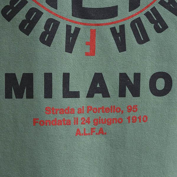 アルファロメオ（ALFA ROMEO） A.L.F.A. MILANO Tシャツ(ヴェルデピノ
