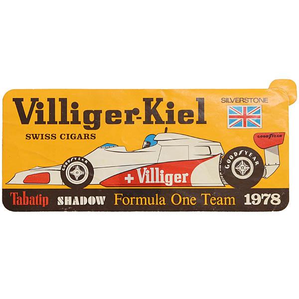 VILLIGER TABATIP SHADOW DN9 F1 TEAM SilverStone GP 1978オリジナルステッカー 24586 ...