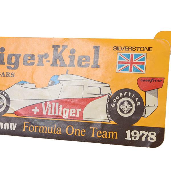 VILLIGER TABATIP SHADOW DN9 F1 TEAM SilverStone GP 1978オリジナルステッカー 24586 ...
