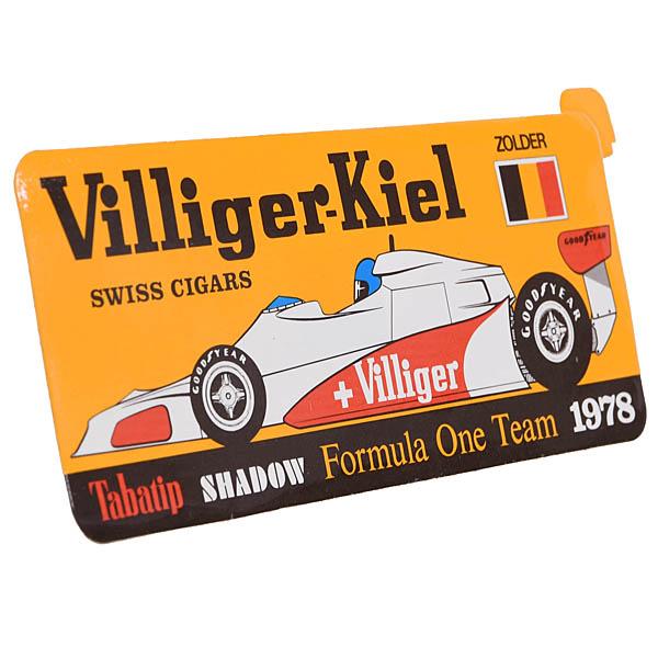 VILLIGER TABATIP SHADOW DN9 F1 TEAM ZOLDER GP 1978オリジナルステッカー 24587 ...