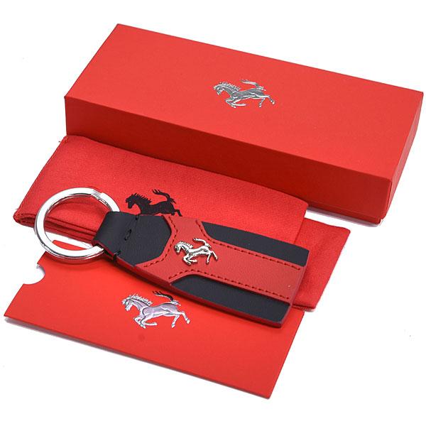 AT Ferrari フェラーリ純正セカンドライフレザーキーリング(レッド