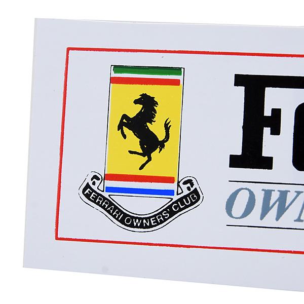 Ferrari（フェラーリ） Ferrari Owners Club U.K. ステッカー (Small 