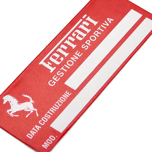 Ferrari（フェラーリ） フェラーリ純正GESTIONE SPORTIVA製造番号記載