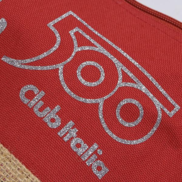 FIAT フィアット 500 CLUB ITALIAオフィシャルジュートポーチ FIAT フィアット 500 CLUB ITALIAオフィシャルジュートポーチ