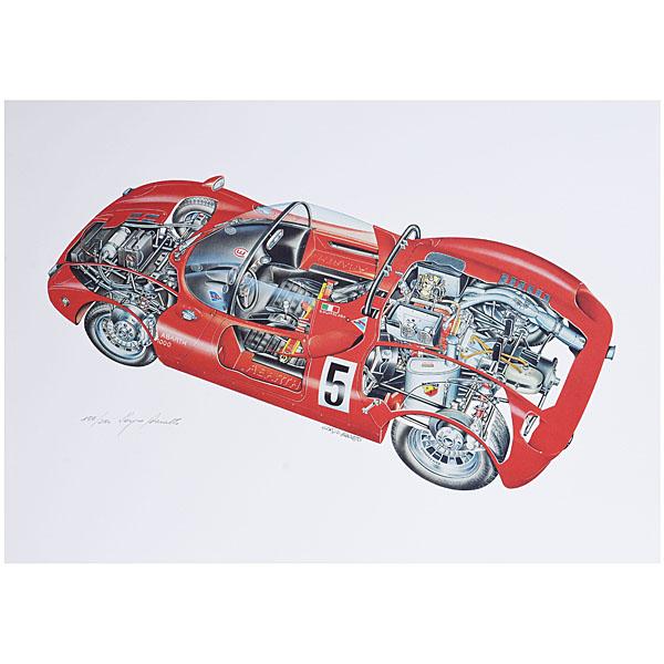 アバルト（ABARTH） RIA(REGISTRO STORICO ITALIANO ABARTH)リトグラフ