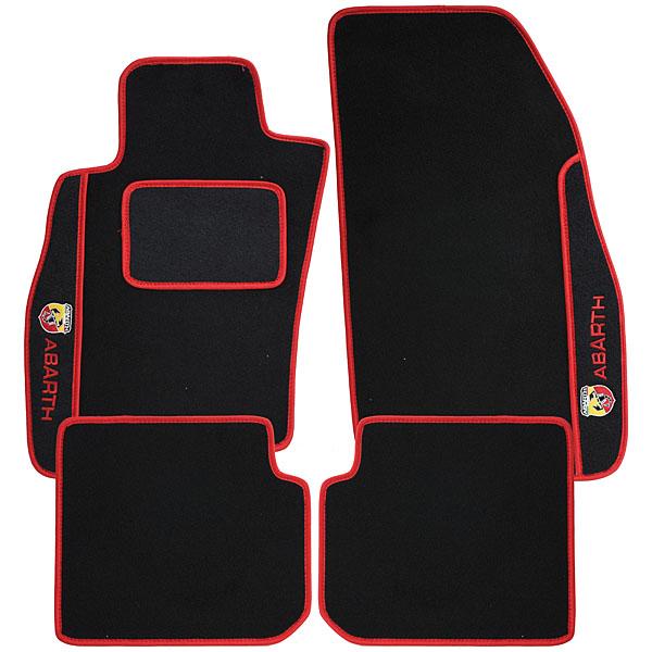 匿名配送　開封のみ新品 トゥインゴ3 左ハンドル用前後マット レッドストライプ アバルト（ABARTH） フィアット Punto フロアマット(左ハンドル) 25099