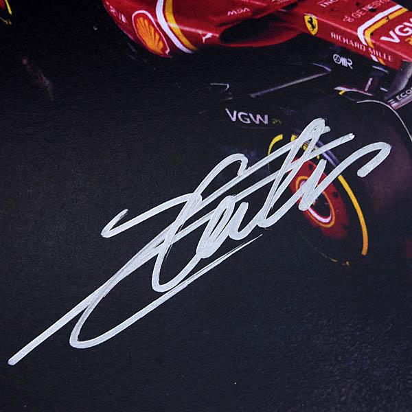 スクーデリアフェラーリSF-24 Carlos Sainz\u0026Charles Leclerc直筆サイン入りカード 25580の画像