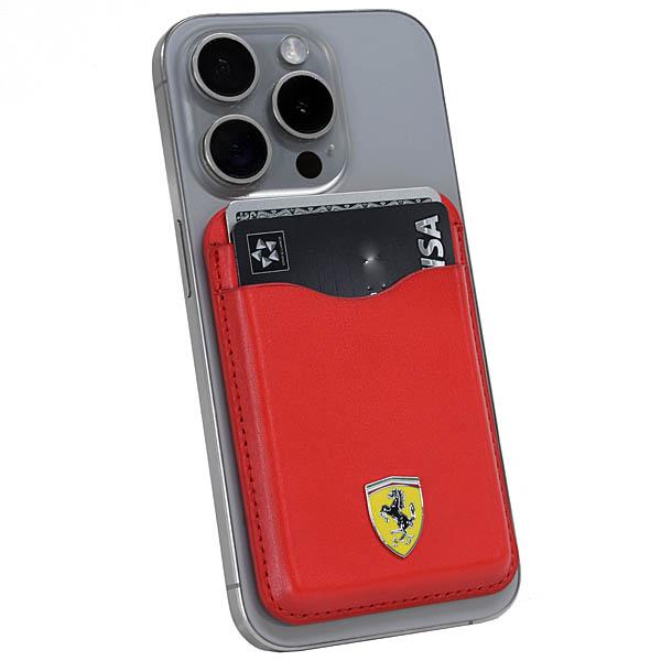 Ferrari フェラーリ レザー タブレットフォルダー レッド　車検証 Ferrari（フェラーリ） フェラーリ純正スマートフォン用カードホルダー