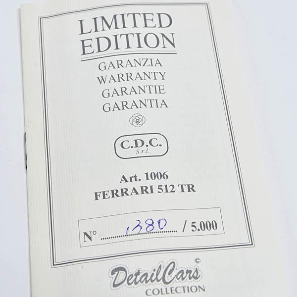Ferrari（フェラーリ） 1/43 フェラーリ512TRミニチュアモデル By CDC