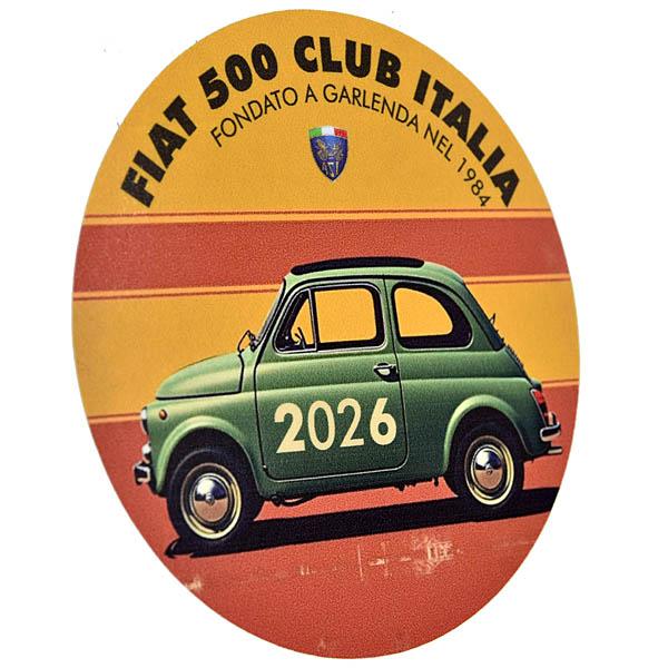 FIAT（フィアット） FIAT 500 CLUB ITALIAオフィシャル2026ステッカー 