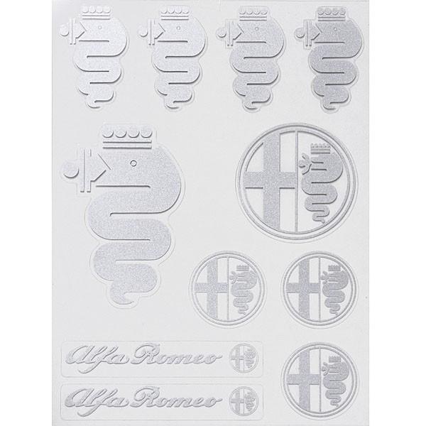 【☆即納☆】alfa romeo ステッカー 12枚セット（6種×各2枚） アルファロメオ（ALFA ROMEO） アルファロメオステッカーセット