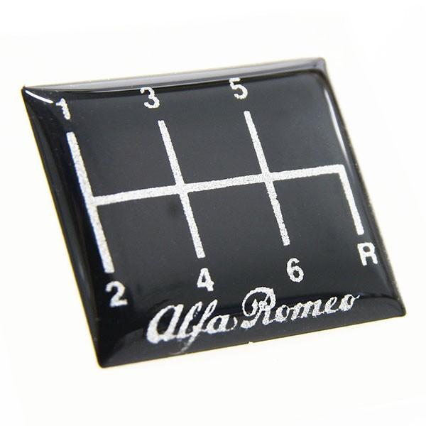 アルファロメオ6速シフトパターン3Dステッカー　409 | アルファロメオ | 01