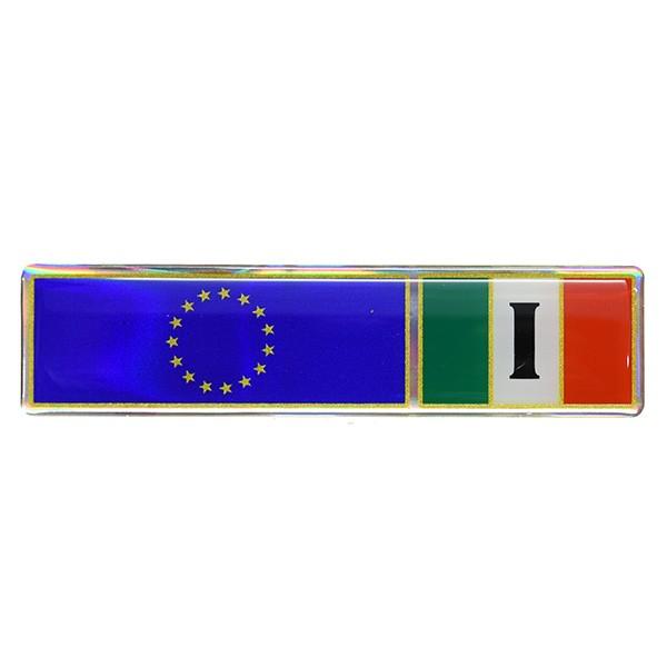 即納特典付き メーカー直売 EUamp;イタリア国旗3Dステッカー