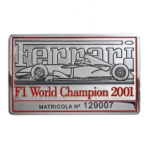 フェラーリ純正2000年F1ワールドチャンピオン記念室内プレート　9512 | Ferrari