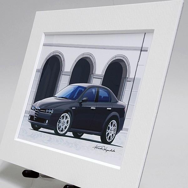 Alfa Romeo イラスト　額縁 BOW。池田和弘『Alfa Romeo TZ』B5サイズ 額入り 額装品 旧車 - メルカリ