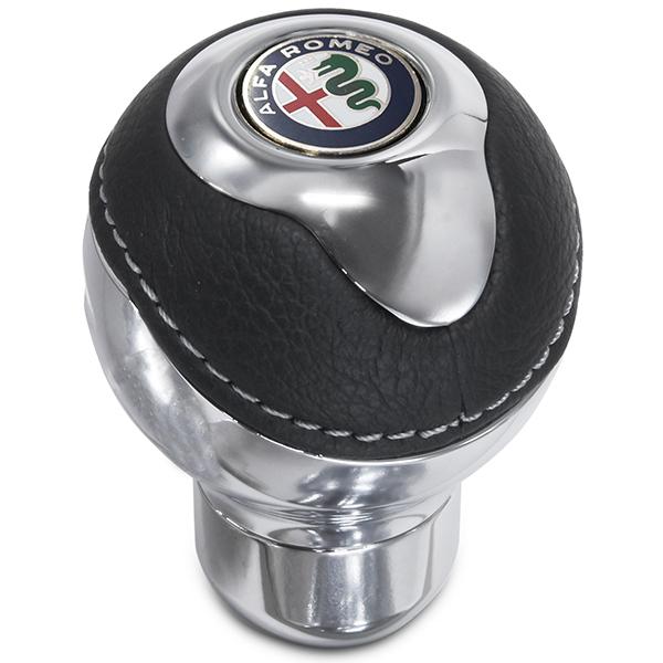 アルファロメオ（ALFA ROMEO） BLACK社製アルミ&レザーシフトノブ 