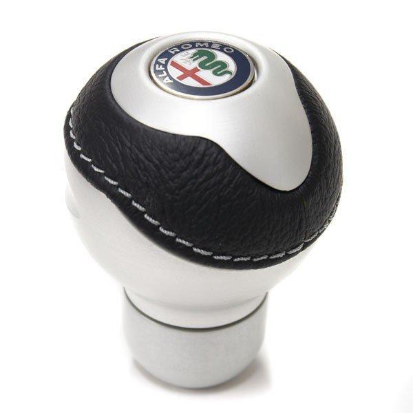 BLACK社製　Alfa Romeo シフトノブ アルファロメオ（ALFA ROMEO） BLACK社製アルミ&レザーシフトノブ