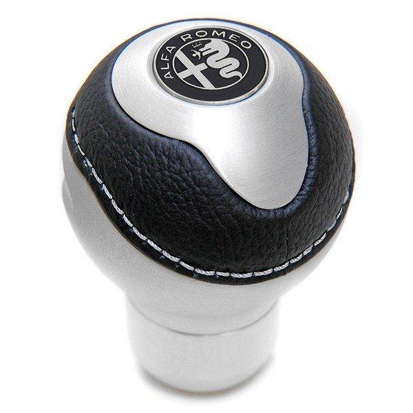 BLACK社製　Alfa Romeo シフトノブ アルファロメオ（ALFA ROMEO） BLACK社製アルミ&レザーシフトノブ