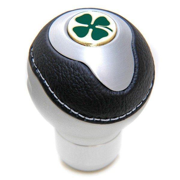 アルファロメオ（ALFA ROMEO） BLACK社製アルミ&レザーシフトノブ