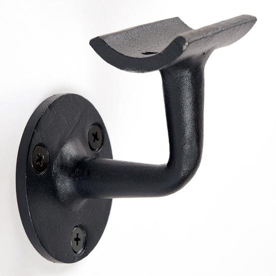 WT-B4 壁受けウエスト 黒 手すりブラケット ロートアイアン製 手すり