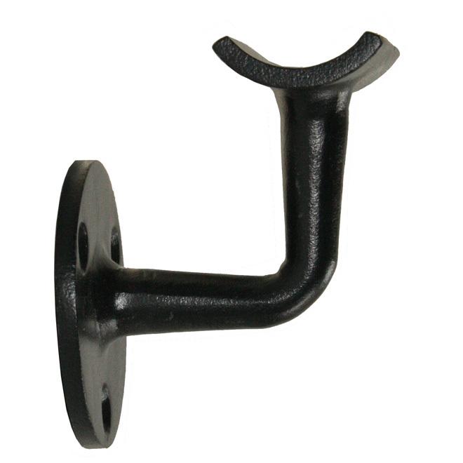 WT-B4 壁受けウエスト 黒 手すりブラケット ロートアイアン製 手すり