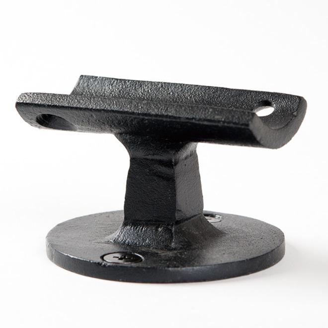 WT-J6 直受けソリッド 黒 手すりブラケット ロートアイアン製 手すり