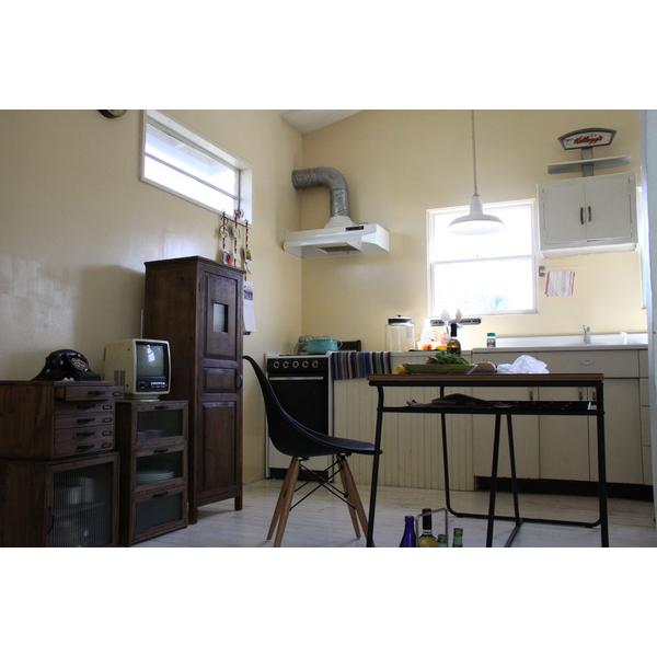 フラップチェスト CCR-107 トレノ 木製 天然木 レトロ おしゃれ 北欧 チェスト シンプル 食器棚 ガラス付扉 ナチュラル 収納 収納家具 ヴィンテージ | 東谷 | 07