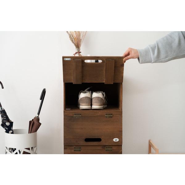 シューズラック CCR-400 シューズボックス 木製 下駄箱 スリッパラック 玄関 収納 棚 おしゃれ | 東谷 | 11