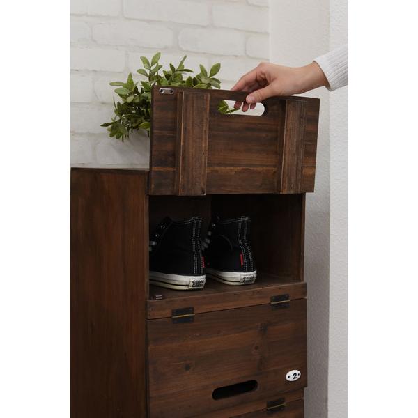 シューズラック CCR-400 シューズボックス 木製 下駄箱 スリッパラック 玄関 収納 棚 おしゃれ | 東谷 | 04