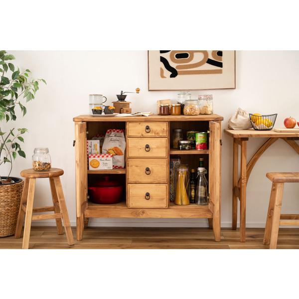 サイドボード CFS-514 チェスト 木製リビングチェスト 収納 電話台 FAX台 キャビネット ナチュラル インテリア カントリー | 東谷 | 13