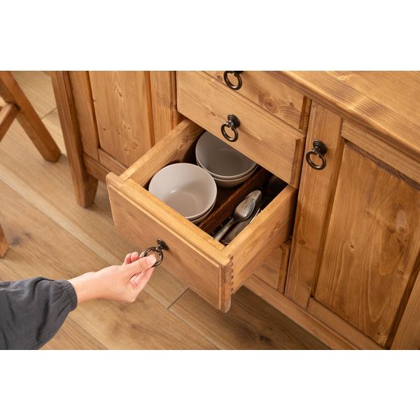 サイドボード CFS-514 チェスト 木製リビングチェスト 収納 電話台 FAX台 キャビネット ナチュラル インテリア カントリー | 東谷 | 17