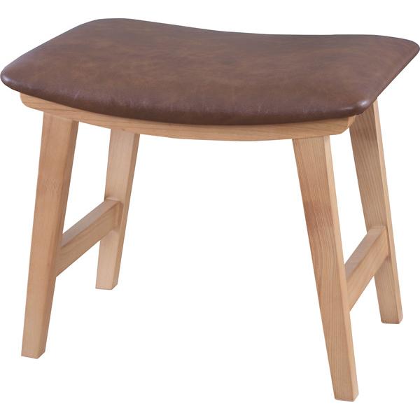 トロペ スツール CL-790 椅子 腰掛け 背もたれなし 木製 天然木 アッシュ オットマン 高さ42cm ファブリック ソフトレザー ワイド 北欧 店舗 カフェ ホテル | 東谷 | 02