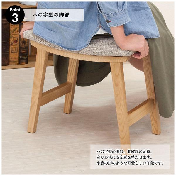 トロペ スツール CL-790 椅子 腰掛け 背もたれなし 木製 天然木 アッシュ オットマン 高さ42cm ファブリック ソフトレザー ワイド 北欧 店舗 カフェ ホテル | 東谷 | 09