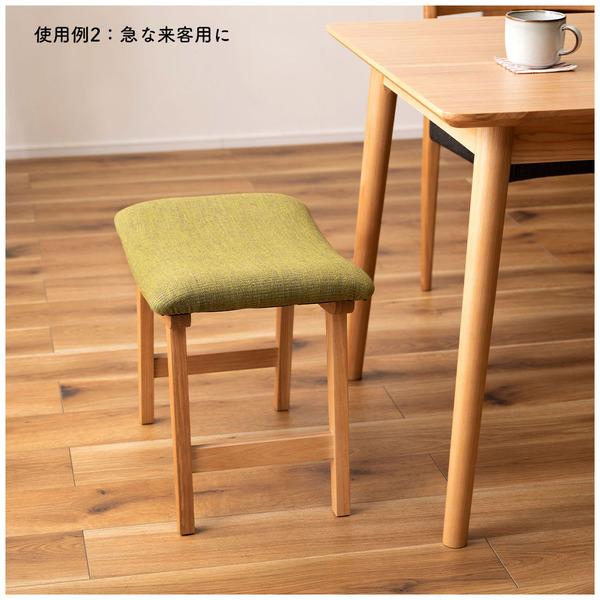 トロペ スツール CL-790 椅子 腰掛け 背もたれなし 木製 天然木 アッシュ オットマン 高さ42cm ファブリック ソフトレザー ワイド 北欧 店舗 カフェ ホテル | 東谷 | 13