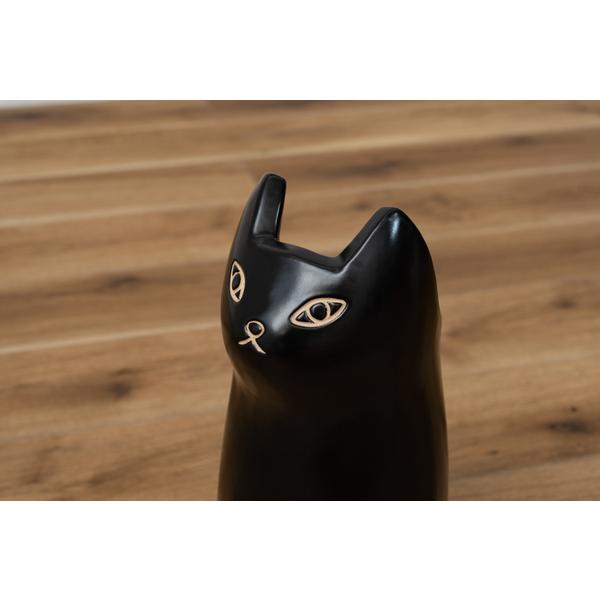 傘たて CLY-13 玄関 猫 ねこ 傘 雨 エントランス スタンド 陶器 玄関収納 ブラック ホワイト ブラウン 花瓶 フラワーベース | 東谷 | 15