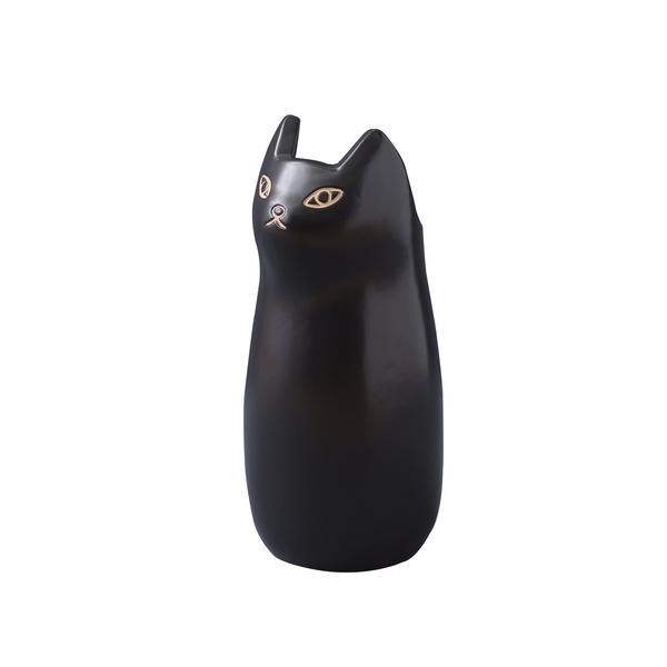 傘たて CLY-13 玄関 猫 ねこ 傘 雨 エントランス スタンド 陶器 玄関収納 ブラック ホワイト ブラウン 花瓶 フラワーベース | 東谷 | 01