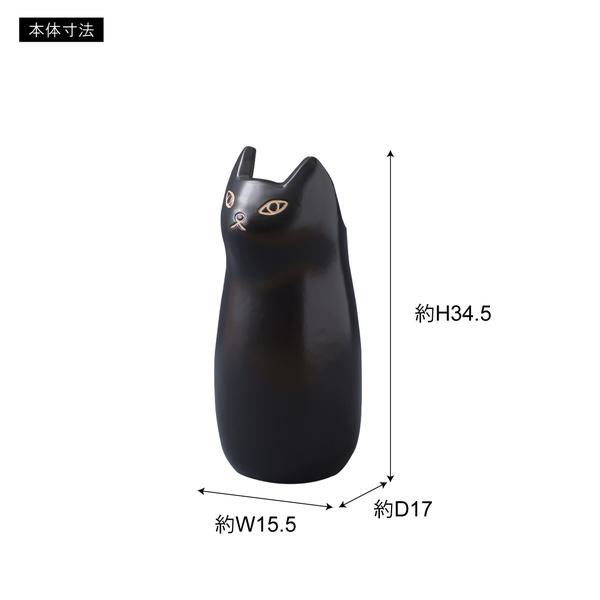 傘たて CLY-13 玄関 猫 ねこ 傘 雨 エントランス スタンド 陶器 玄関収納 ブラック ホワイト ブラウン 花瓶 フラワーベース | 東谷 | 05