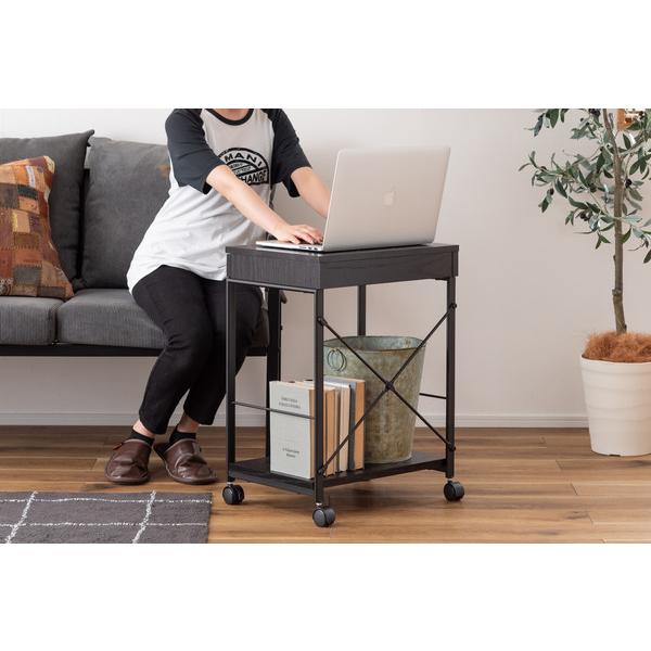 デスクワゴン END-330 サイドチェスト キャスター付きワゴン サイドテーブル 引出し付き ナイトテーブル | 東谷 | 15