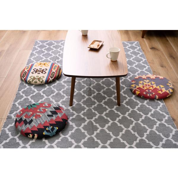 キリム シートクッション FAB-003 オルテガ デザイン 柄 模様 椅子用 コットン 座布団 | 東谷 | 05