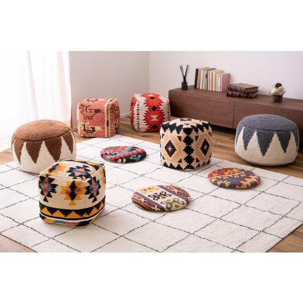 キリム シートクッション FAB-003 オルテガ デザイン 柄 模様 椅子用 コットン 座布団 | 東谷 | 07